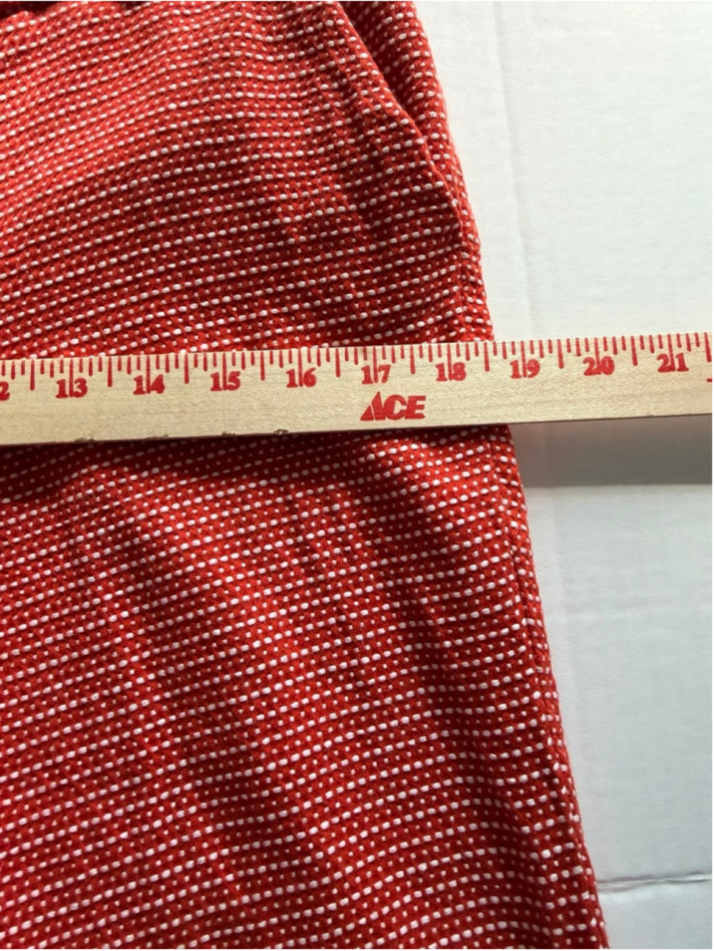 J.Crew City Fit cropped pants orange and white dotted sz 8 - Picture 5 of 6